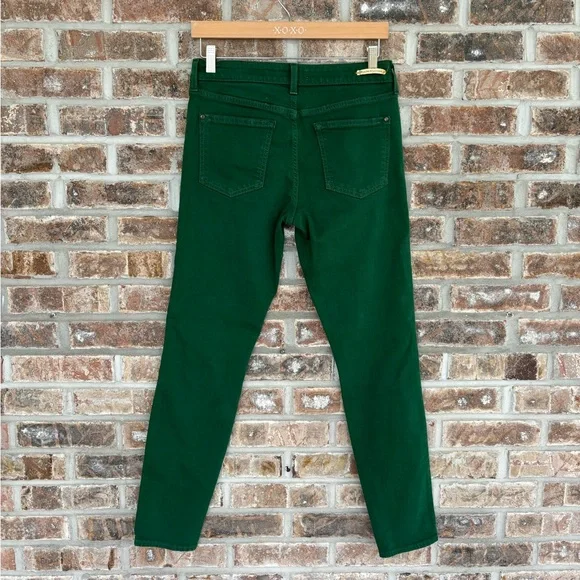 Anthropologie Pilcro the Letterpress Stet Slim Skinny Dark Forest Green Jeans 27 - Picture 7 of 7